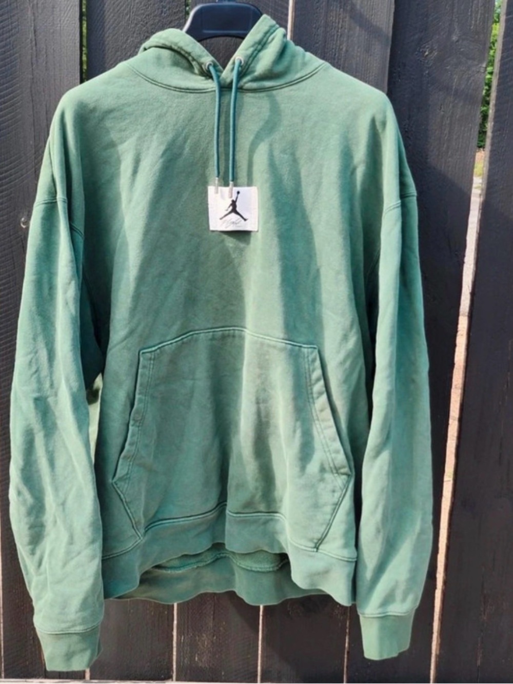 Jordan Flight Essentials Washed Fleece Hoodie Size XXL Green